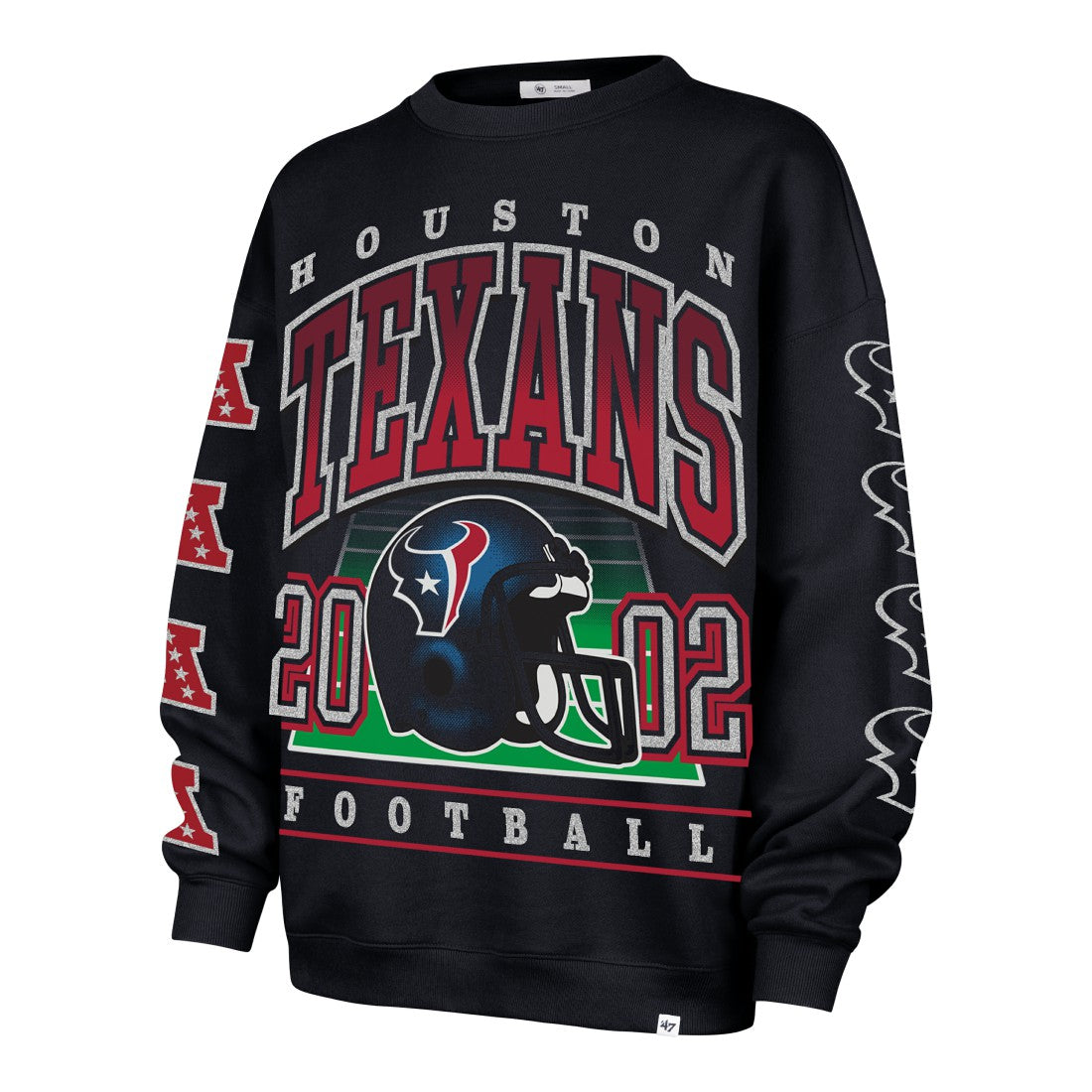 Houston Texans 47 brand '47 Women's Go Big Oversized Pullover Sweatshirt