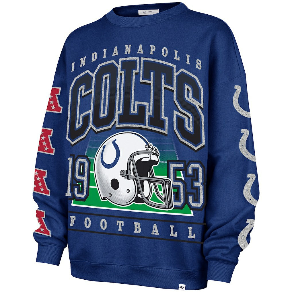 Indianapolis Colts 47 brand '47 Women's Go Big Oversized Pullover Sweatshirt