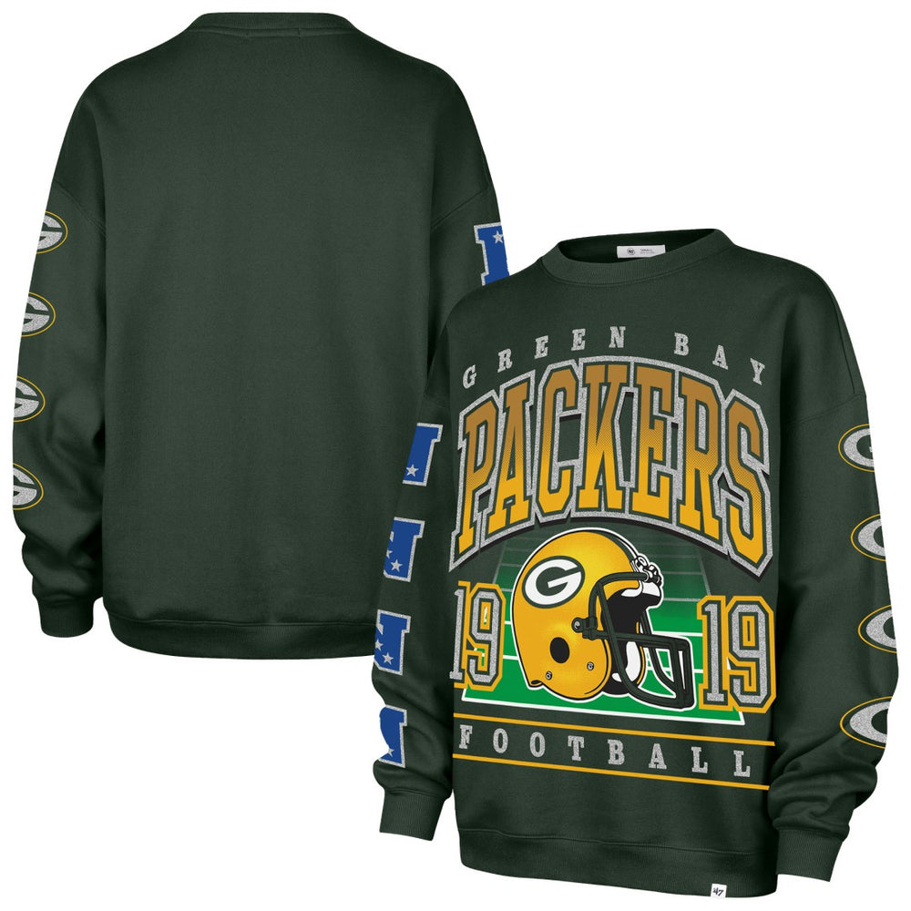 Green Bay Packers 47 brand '47 Women's Go Big Oversized Pullover Sweatshirt