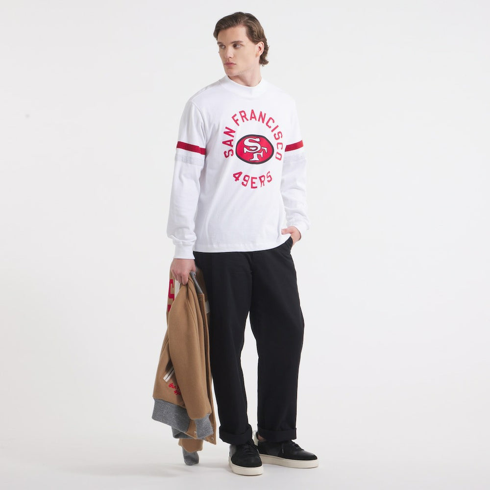 San Francisco 49ers  x Todd Snyder Premium Jersey Mock Neck Tee