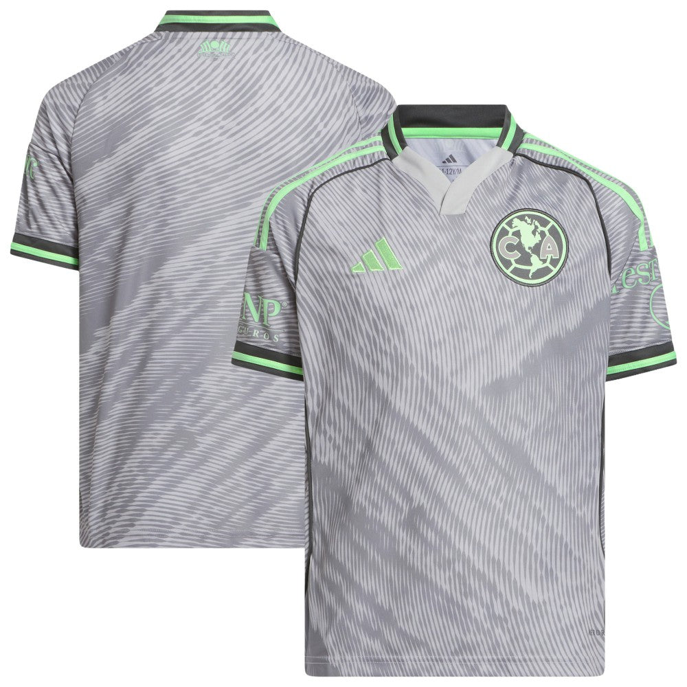 Club America Youth 2025 Third Replica Jersey Gray - Adidas