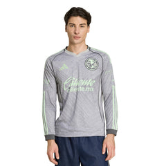 Club America 2025/26 Third Replica Long Sleeve Jersey Gray - Adidas