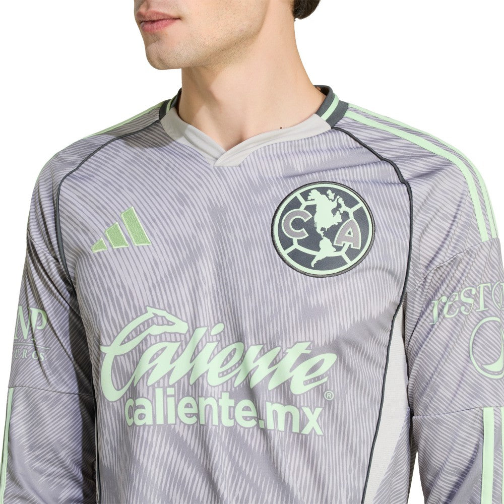 Club America 2025/26 Third Replica Long Sleeve Jersey Gray - Adidas