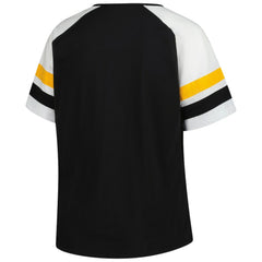Pittsburgh Pirates Profile Women's Plus Sized Arched Notch Neck T-Shirt | MLB US
