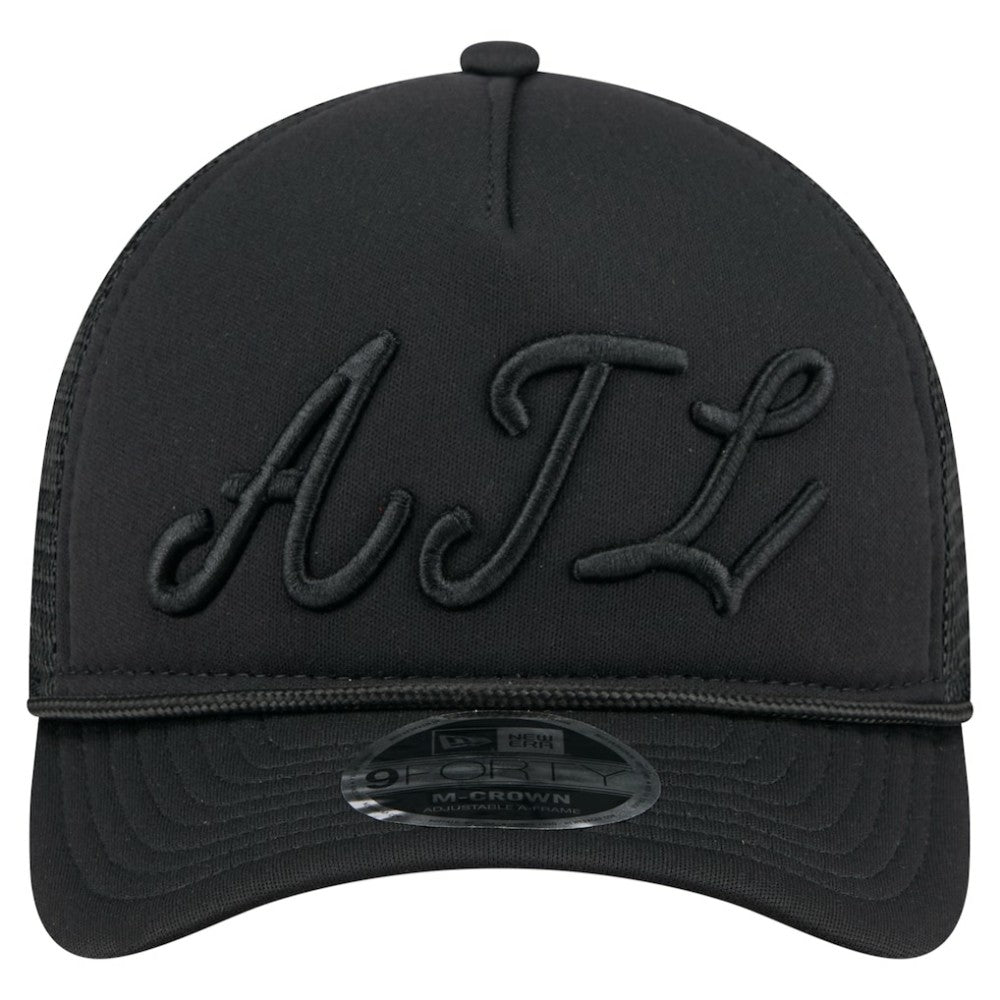 Atlanta Braves New Era City Initial 9FORTY A-Frame M-Crown Adjustable Trucker Hat | MLB Discount