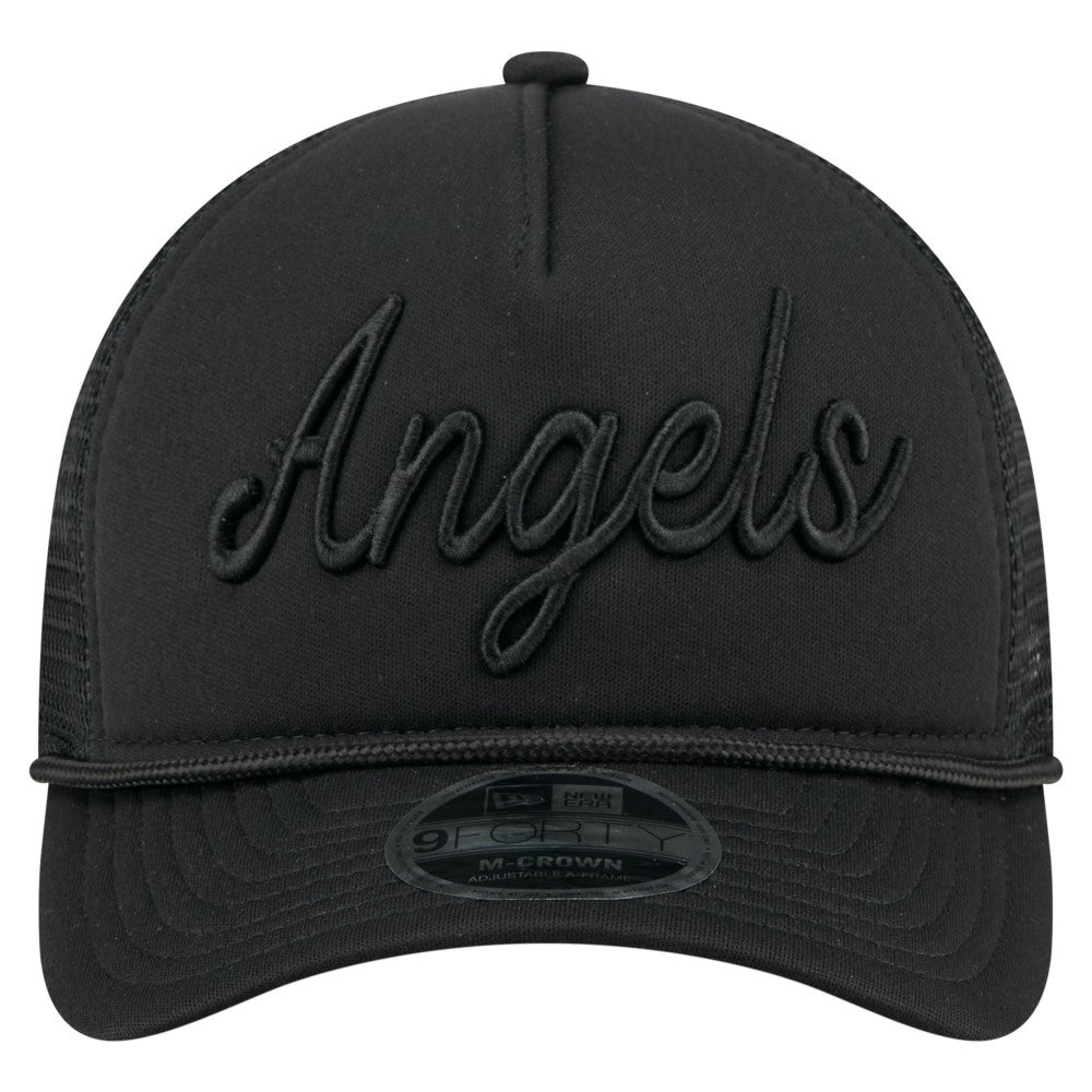 Los Angeles Angels New Era City Initial 9FORTY A-Frame M-Crown Adjustable Trucker Hat | MLB Shop