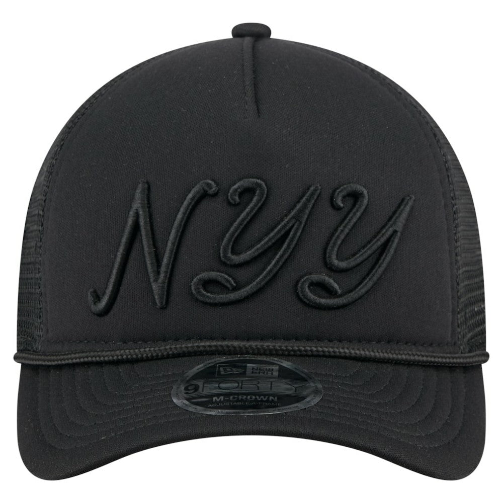 New York Yankees New Era City Initial 9FORTY A-Frame M-Crown Adjustable Trucker Hat | MLB Discount