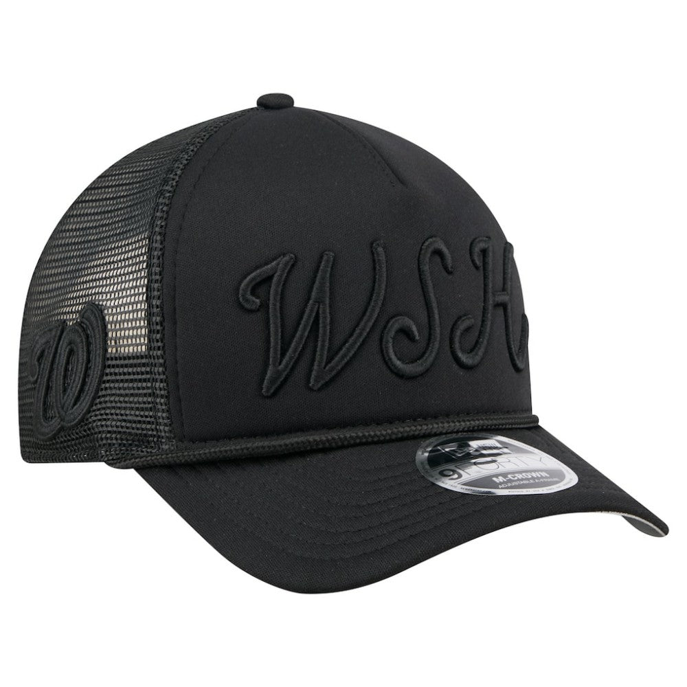 Washington Nationals New Era City Initial 9FORTY A-Frame M-Crown Adjustable Trucker Hat | MLB New