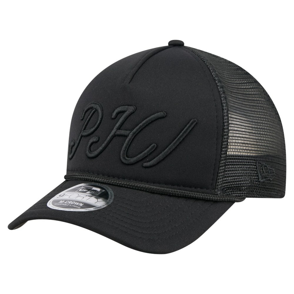 Philadelphia Phillies New Era City Initial 9FORTY A-Frame M-Crown Adjustable Trucker Hat | MLB Discount