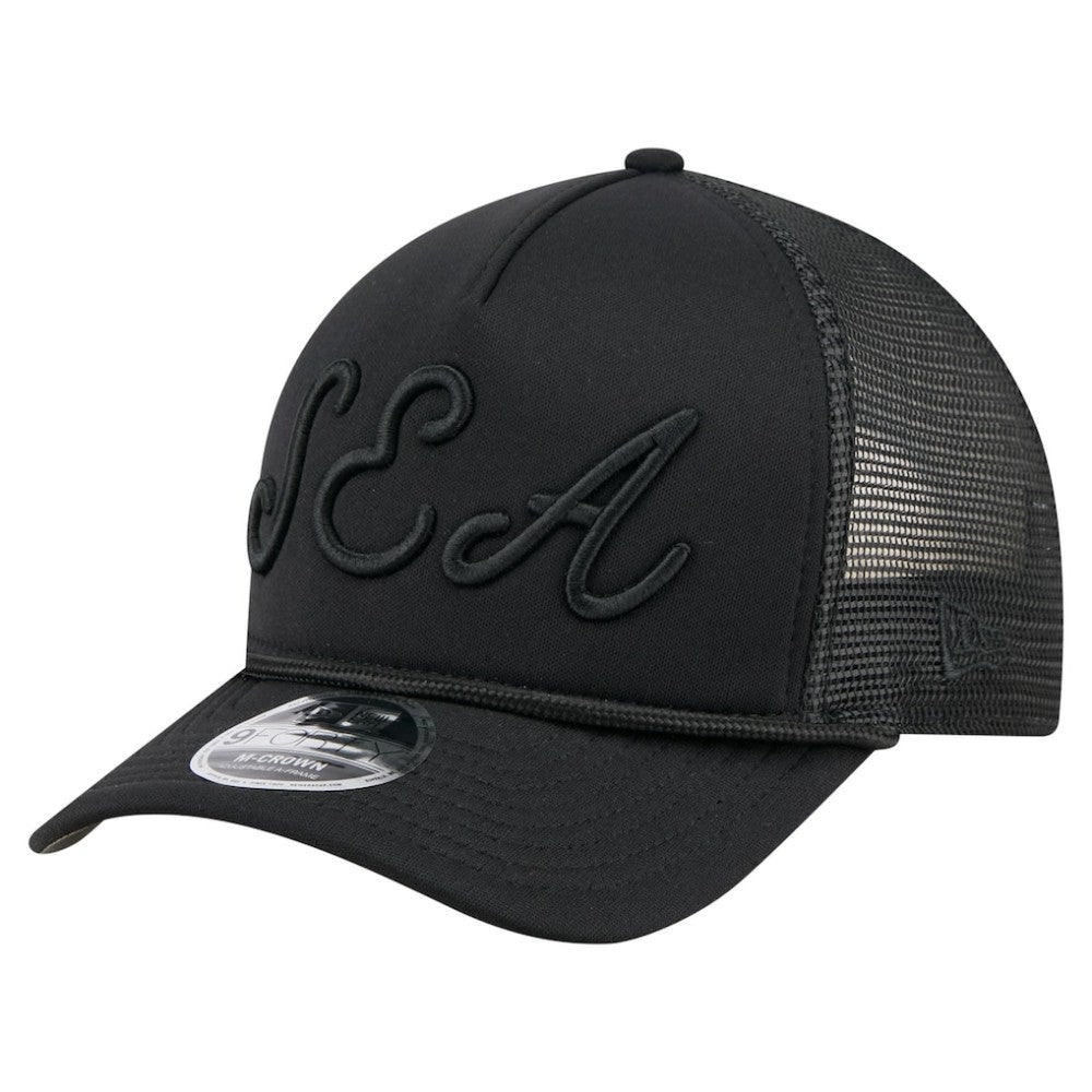 Seattle Mariners New Era City Initial 9FORTY A-Frame M-Crown Adjustable Trucker Hat | MLB US