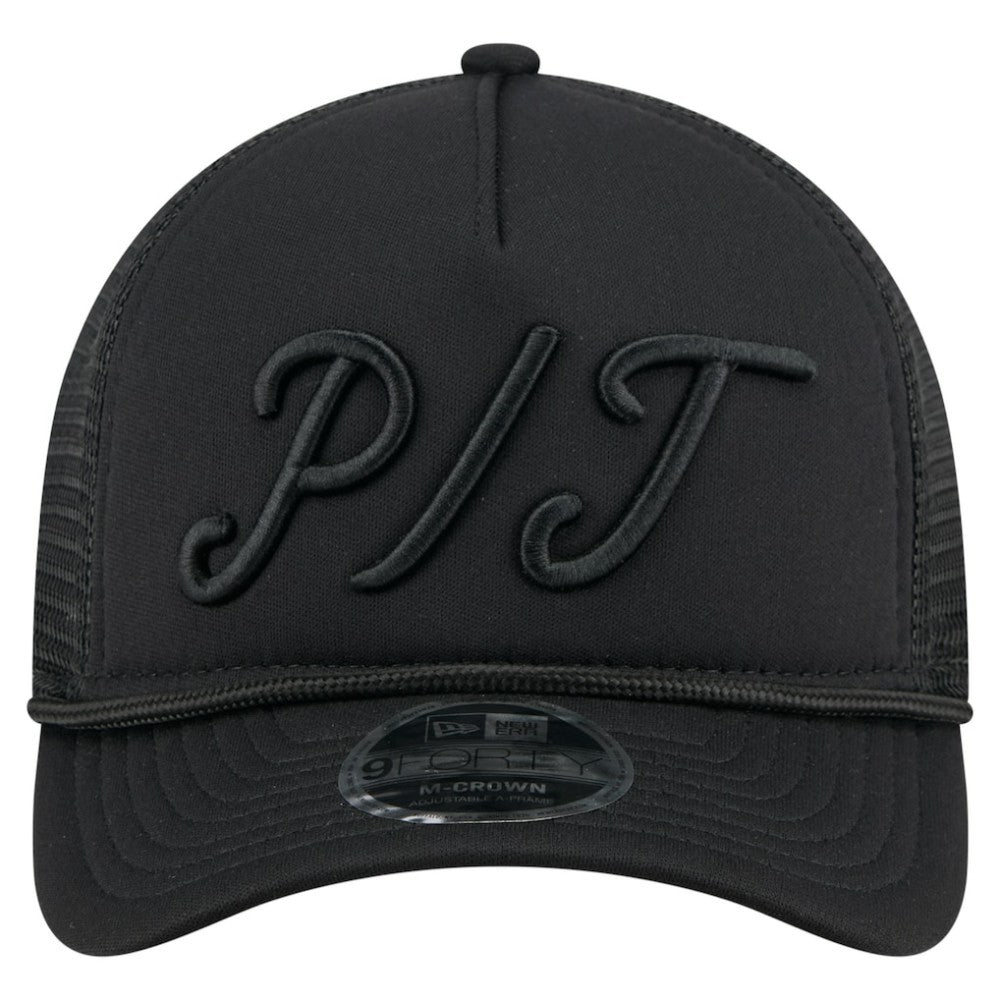 Pittsburgh Pirates New Era City Initial 9FORTY A-Frame M-Crown Adjustable Trucker Hat | MLB On Sale
