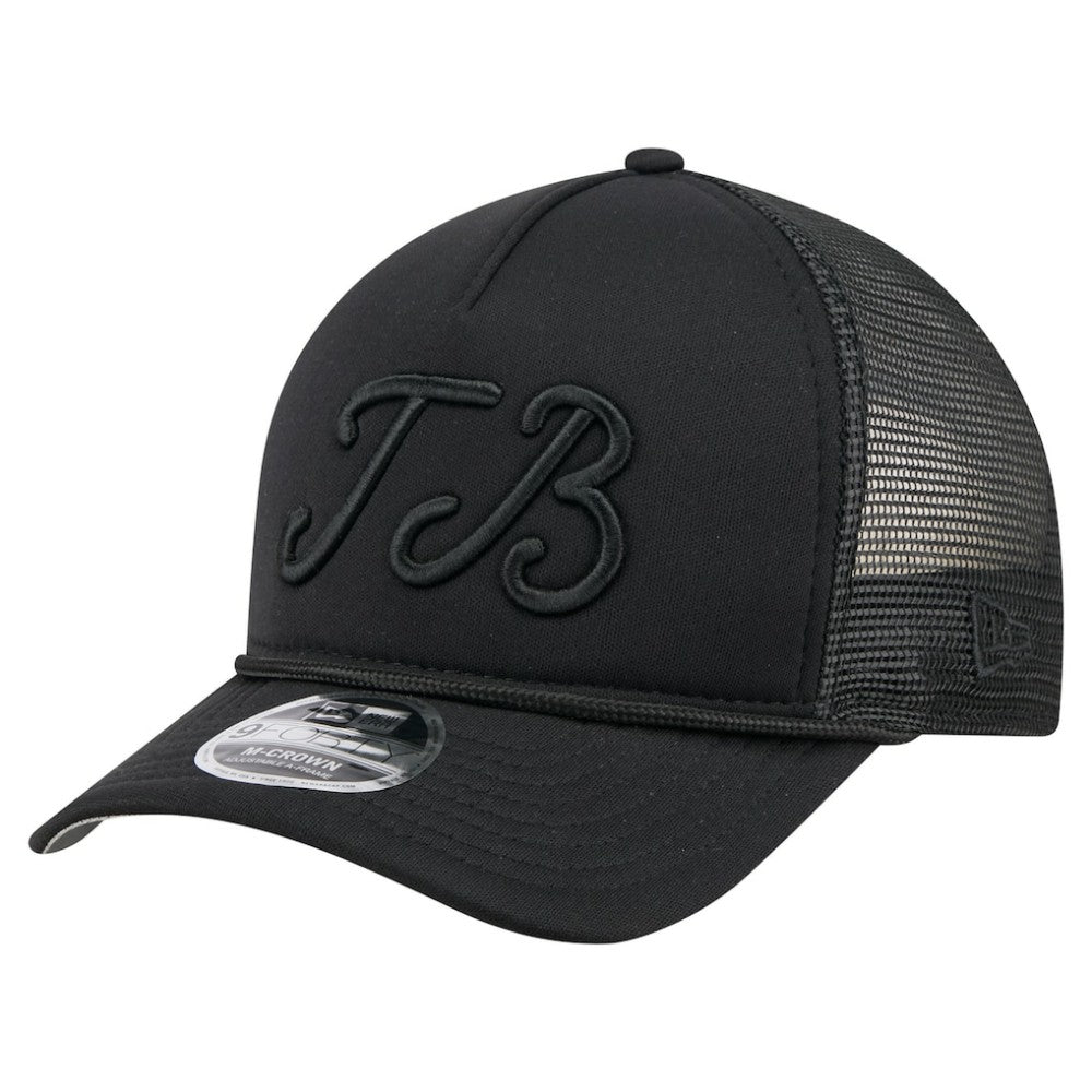 Tampa Bay Rays New Era City Initial 9FORTY A-Frame M-Crown Adjustable Trucker Hat | MLB On Sale