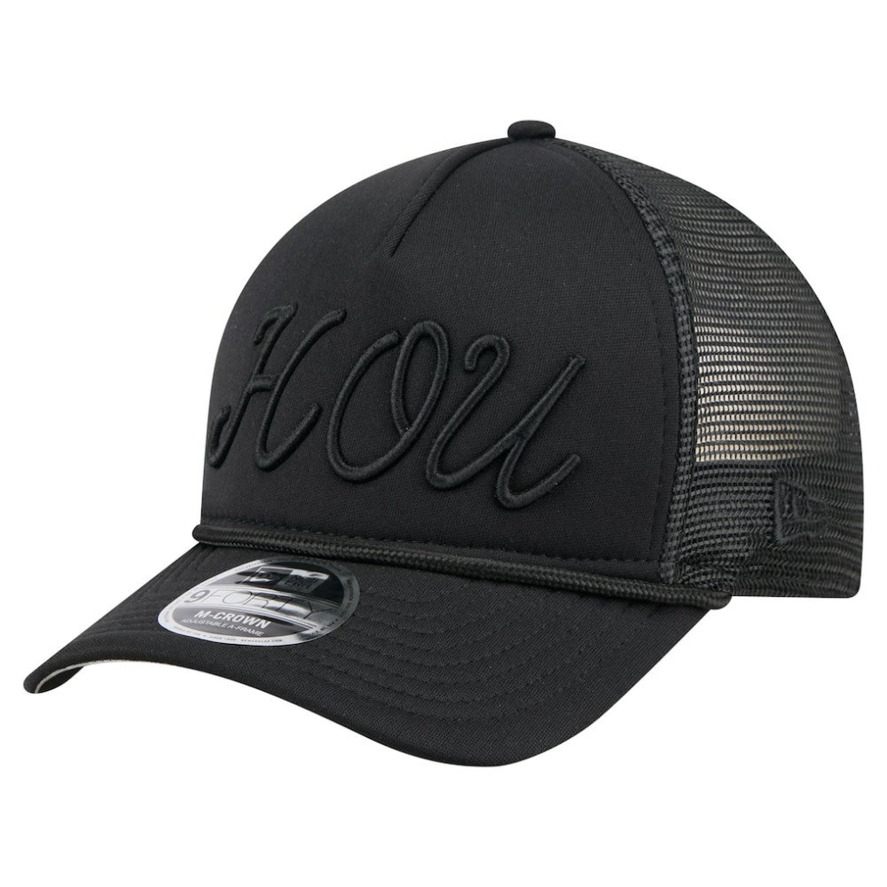 Houston Astros New Era City Initial 9FORTY A-Frame M-Crown Adjustable Trucker Hat | MLB Sale