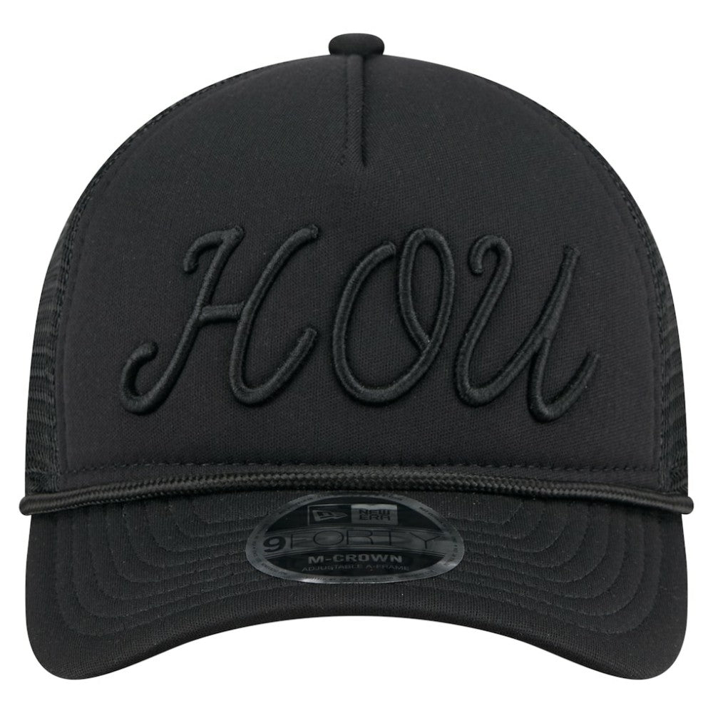 Houston Astros New Era City Initial 9FORTY A-Frame M-Crown Adjustable Trucker Hat | MLB Sale