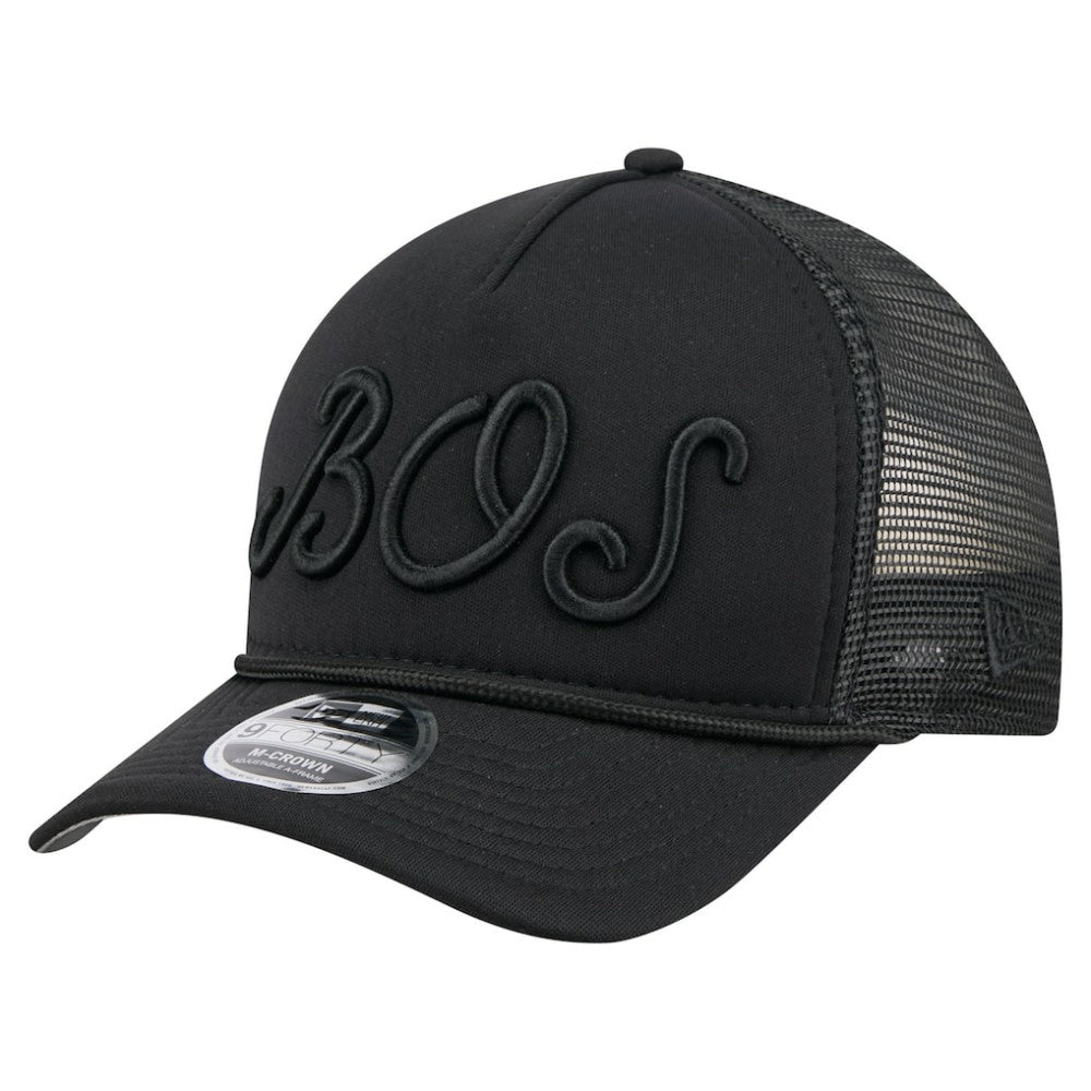 Boston Red Sox New Era City Initial 9FORTY A-Frame M-Crown Adjustable Trucker Hat | MLB For sale