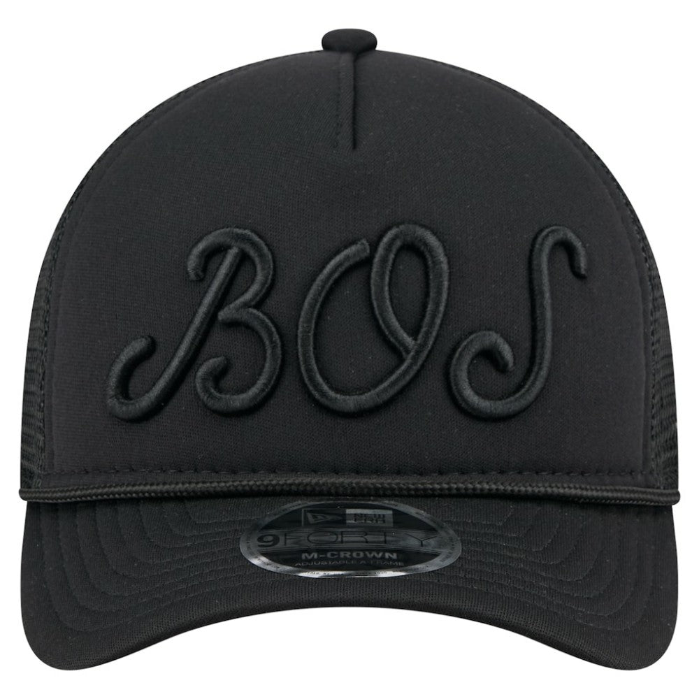 Boston Red Sox New Era City Initial 9FORTY A-Frame M-Crown Adjustable Trucker Hat | MLB For sale
