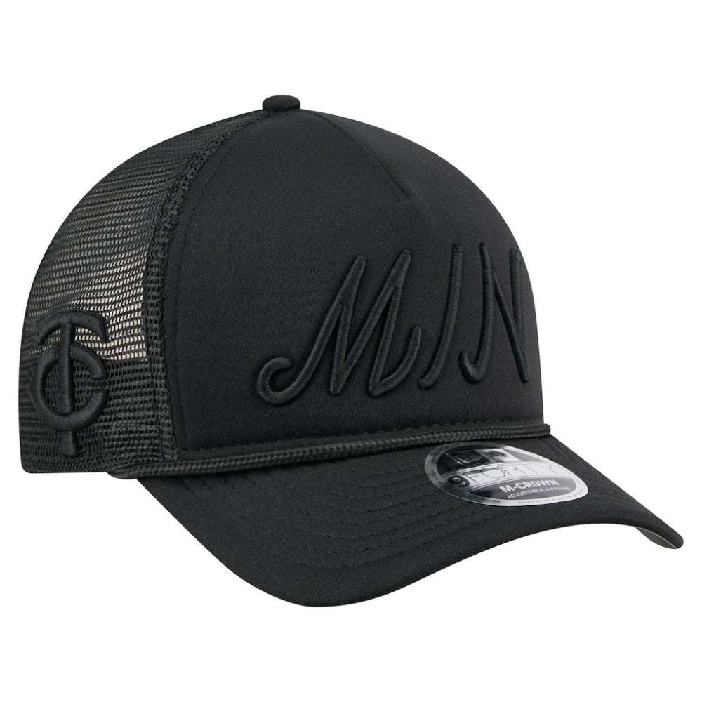 Minnesota Twins New Era City Initial 9FORTY A-Frame M-Crown Adjustable Trucker Hat | MLB Discount