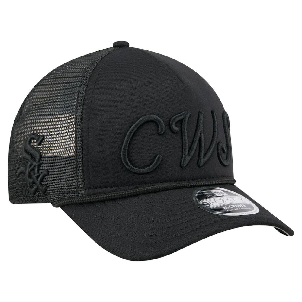 Chicago White Sox New Era City Initial 9FORTY A-Frame M-Crown Adjustable Trucker Hat | MLB New