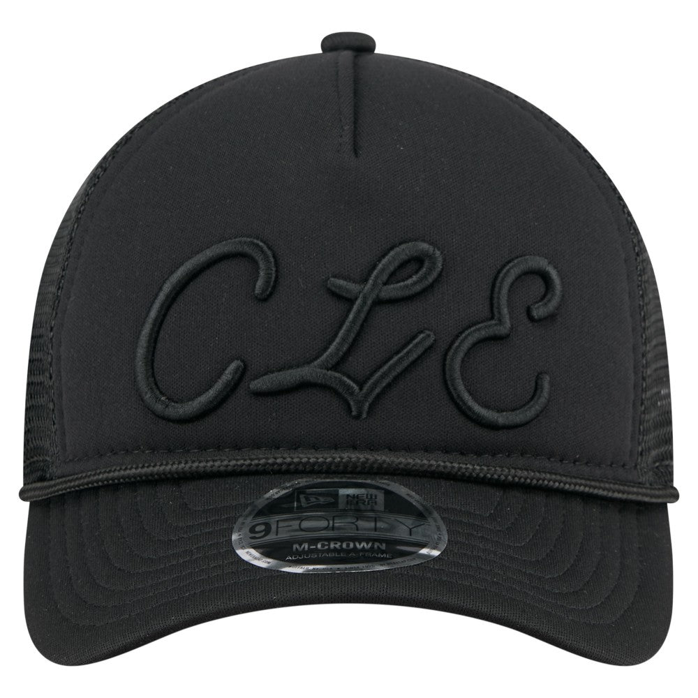 Cleveland Guardians New Era City Initial 9FORTY A-Frame M-Crown Adjustable Trucker Hat | MLB Discount