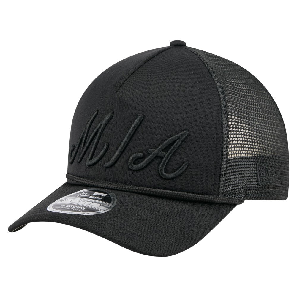 Miami Marlins New Era City Initial 9FORTY A-Frame M-Crown Adjustable Trucker Hat | MLB Near me