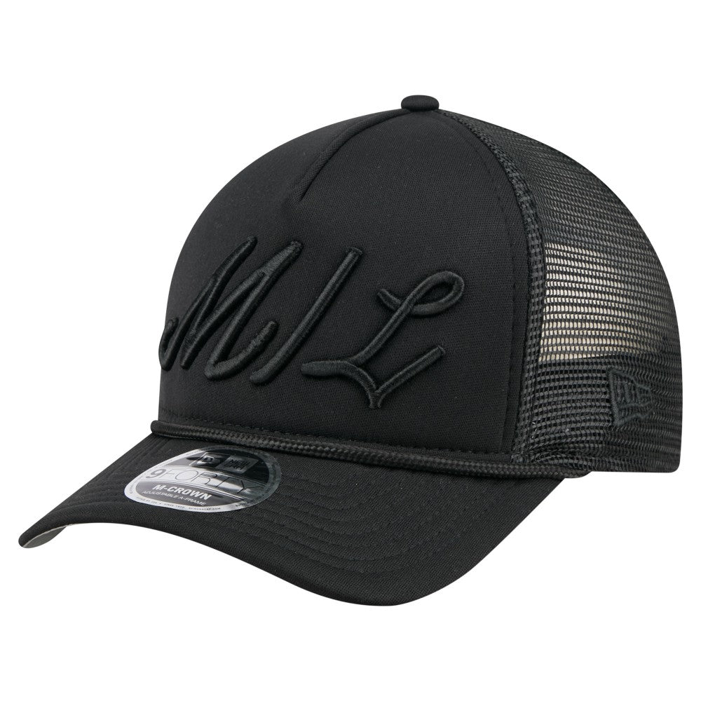 Milwaukee Brewers New Era City Initial 9FORTY A-Frame M-Crown Adjustable Trucker Hat | MLB Shop