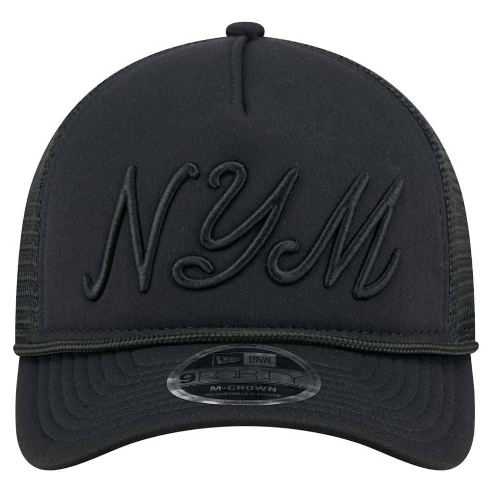 New York Mets New Era City Initial 9FORTY A-Frame M-Crown Adjustable Trucker Hat | MLB New