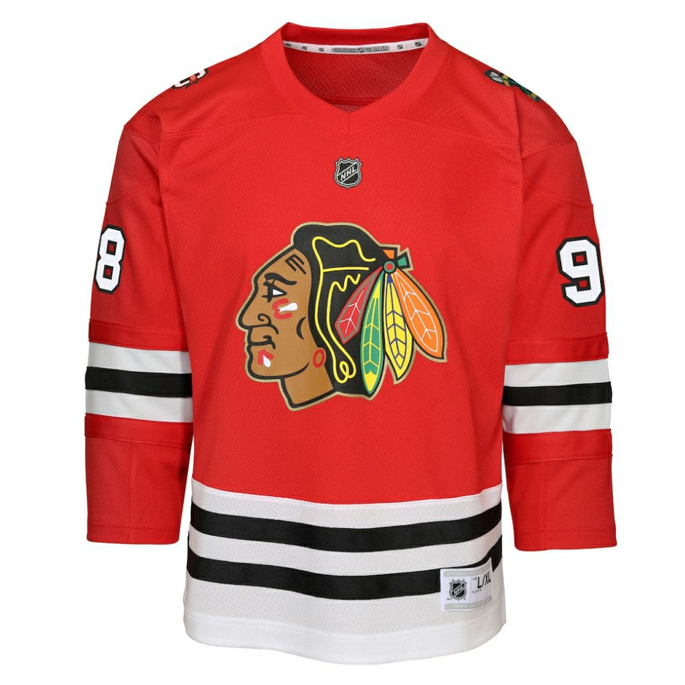 Connor Bedard Chicago Blackhawks Youth Home Centennial Premier Jersey Discount