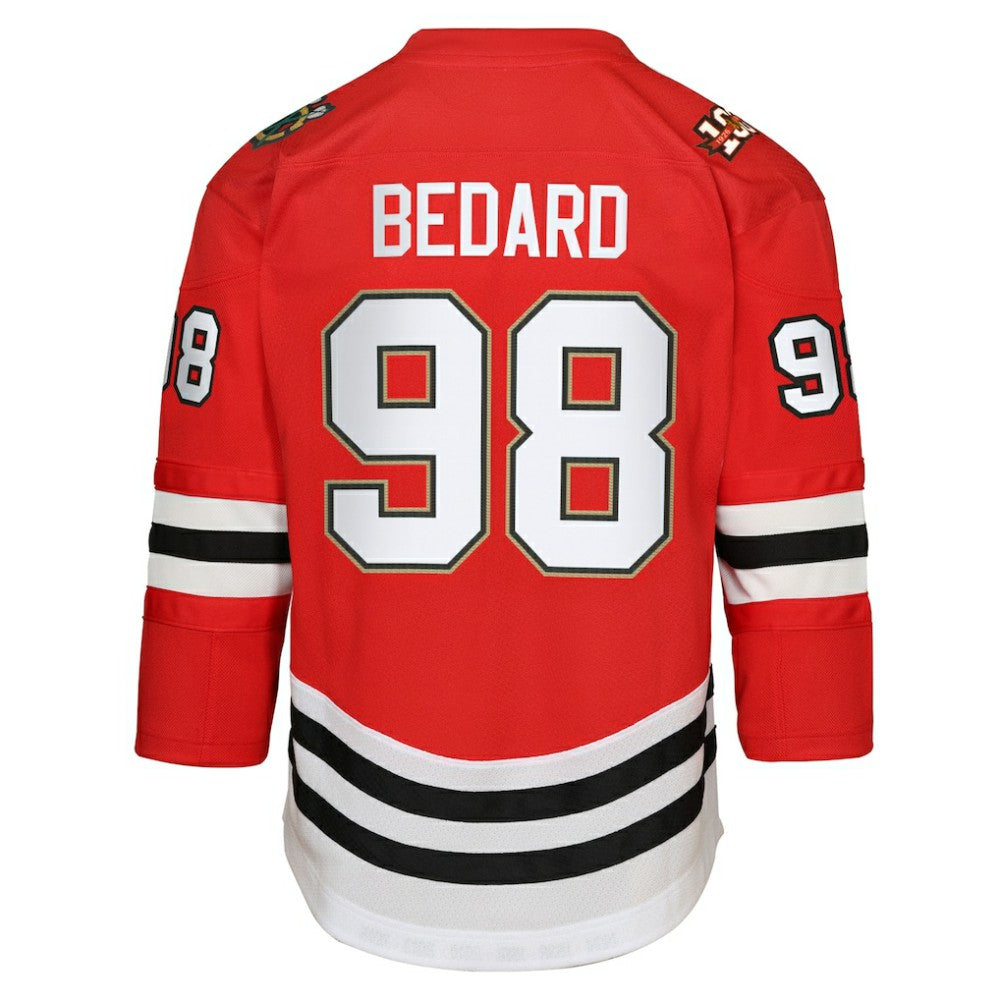 Connor Bedard Chicago Blackhawks Youth Home Centennial Premier Jersey Discount