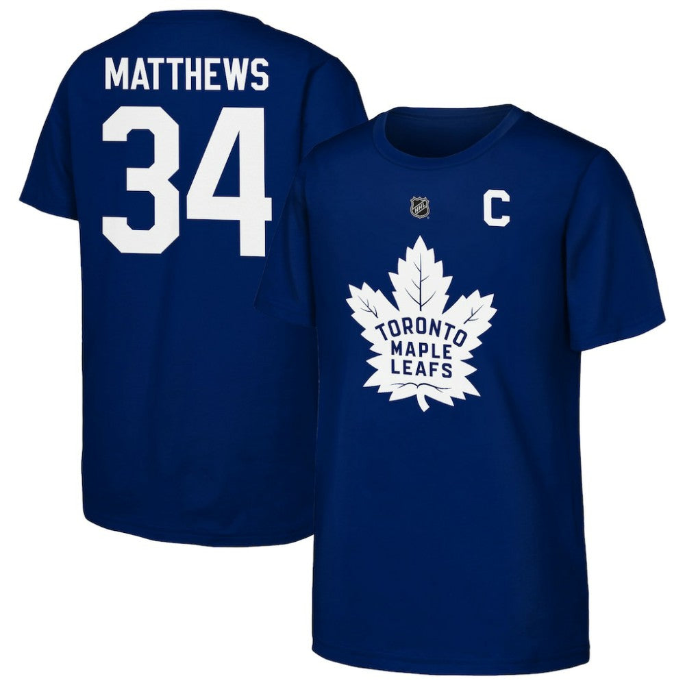 Auston Matthews Toronto Maple Leafs Outerstuff Youth Player Name & Number T-Shirt Outlet