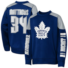 Auston Matthews Toronto Maple Leafs Outerstuff Youth Best Defense Name & Number Crewneck Sweatshirt Online