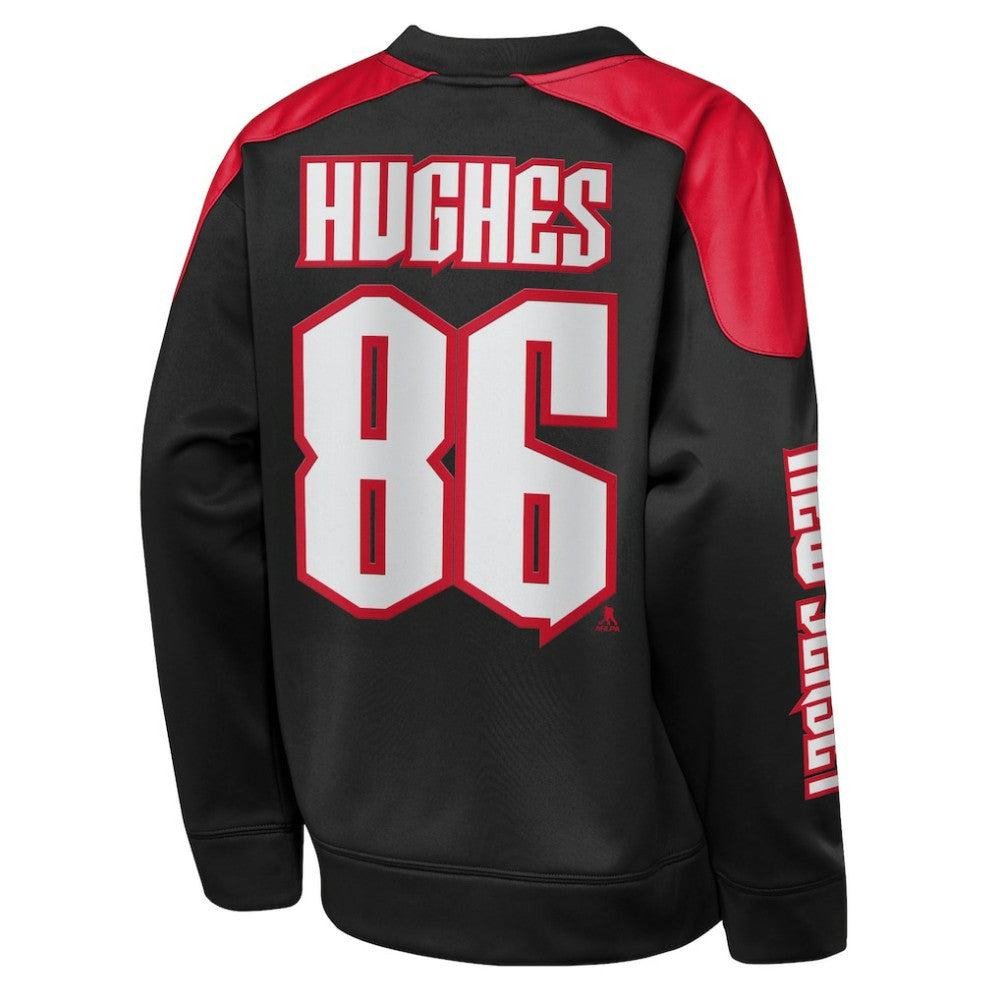 Jack Hughes New Jersey Devils Outerstuff Youth Best Defense Name & Number Crewneck Sweatshirt Online