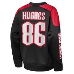 Jack Hughes New Jersey Devils Outerstuff Youth Best Defense Name & Number Crewneck Sweatshirt Online
