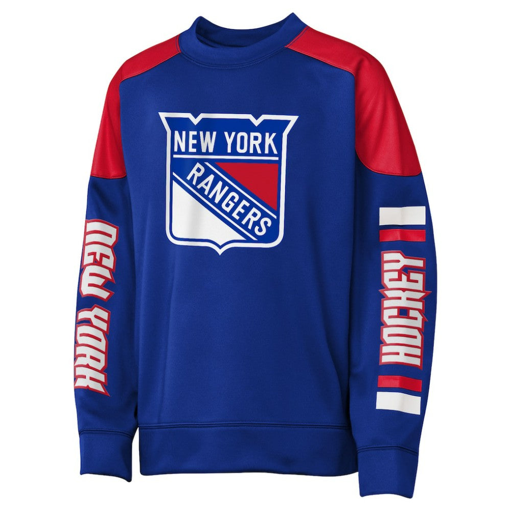 Mika Zibanejad New York Rangers Outerstuff Youth Best Defense Name & Number Crewneck Sweatshirt For Sale
