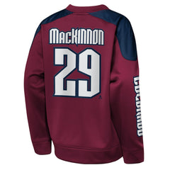 Nathan MacKinnon Colorado Avalanche Outerstuff Youth Best Defense Name & Number Crewneck Sweatshirt Online