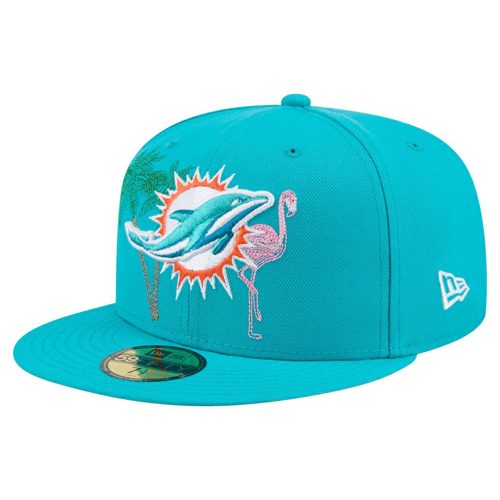 Miami Dolphins New Era State Stitch 59FIFTY Fitted Hat