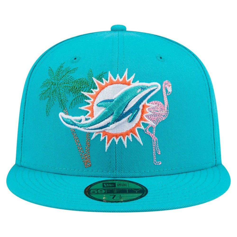 Miami Dolphins New Era State Stitch 59FIFTY Fitted Hat