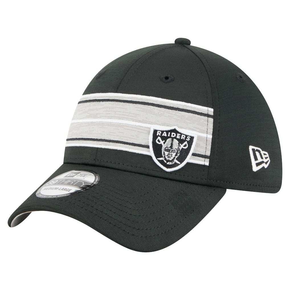 Las Vegas Raiders New Era Stripes 39THIRTY Flex Hat