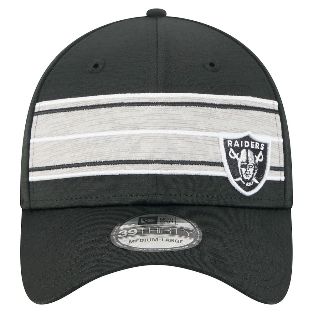 Las Vegas Raiders New Era Stripes 39THIRTY Flex Hat