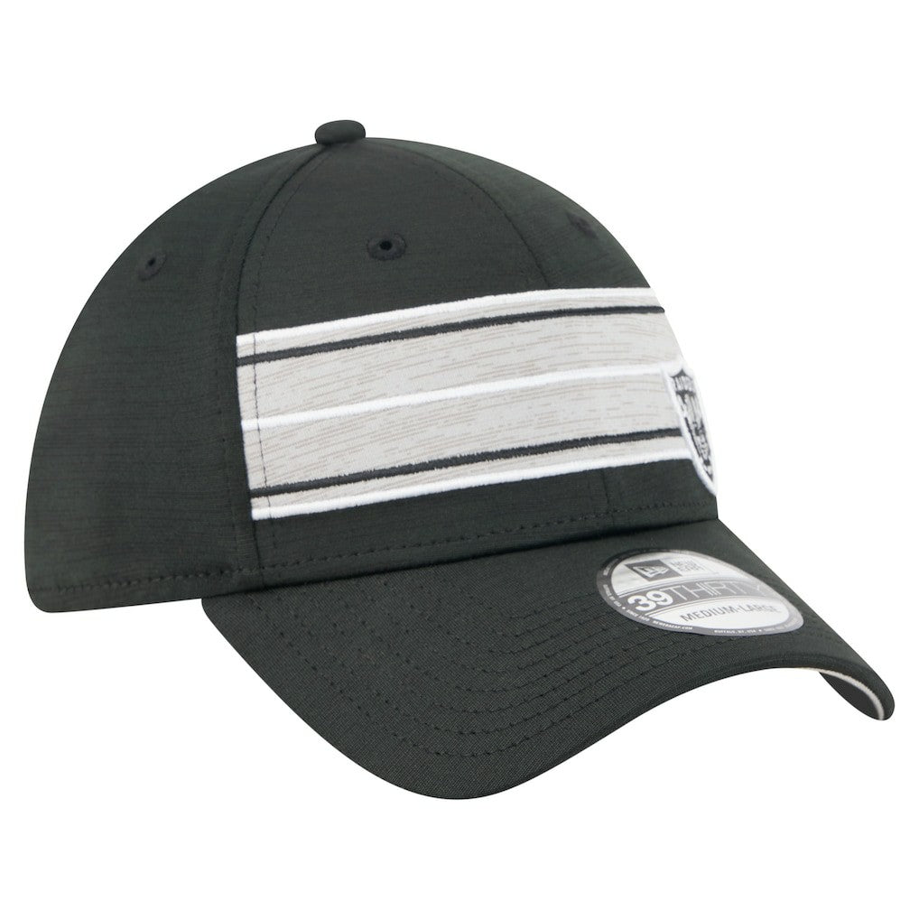 Las Vegas Raiders New Era Stripes 39THIRTY Flex Hat