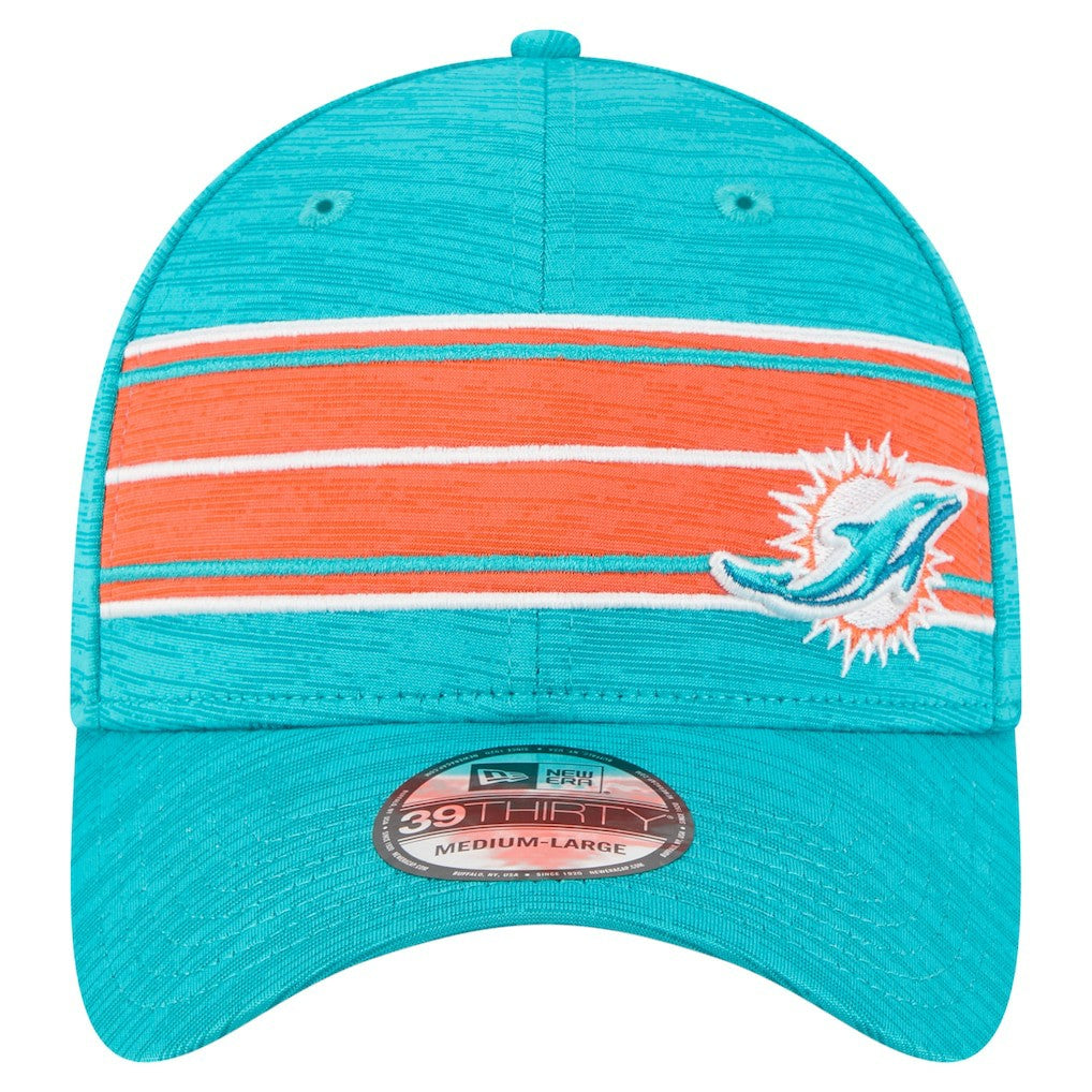 Miami Dolphins New Era Stripes 39THIRTY Flex Hat