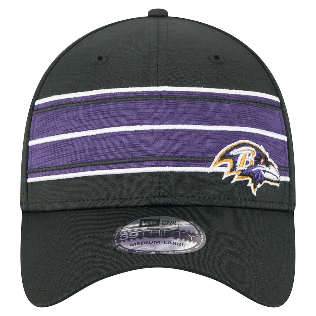 Baltimore Ravens New Era Stripes 39THIRTY Flex Hat