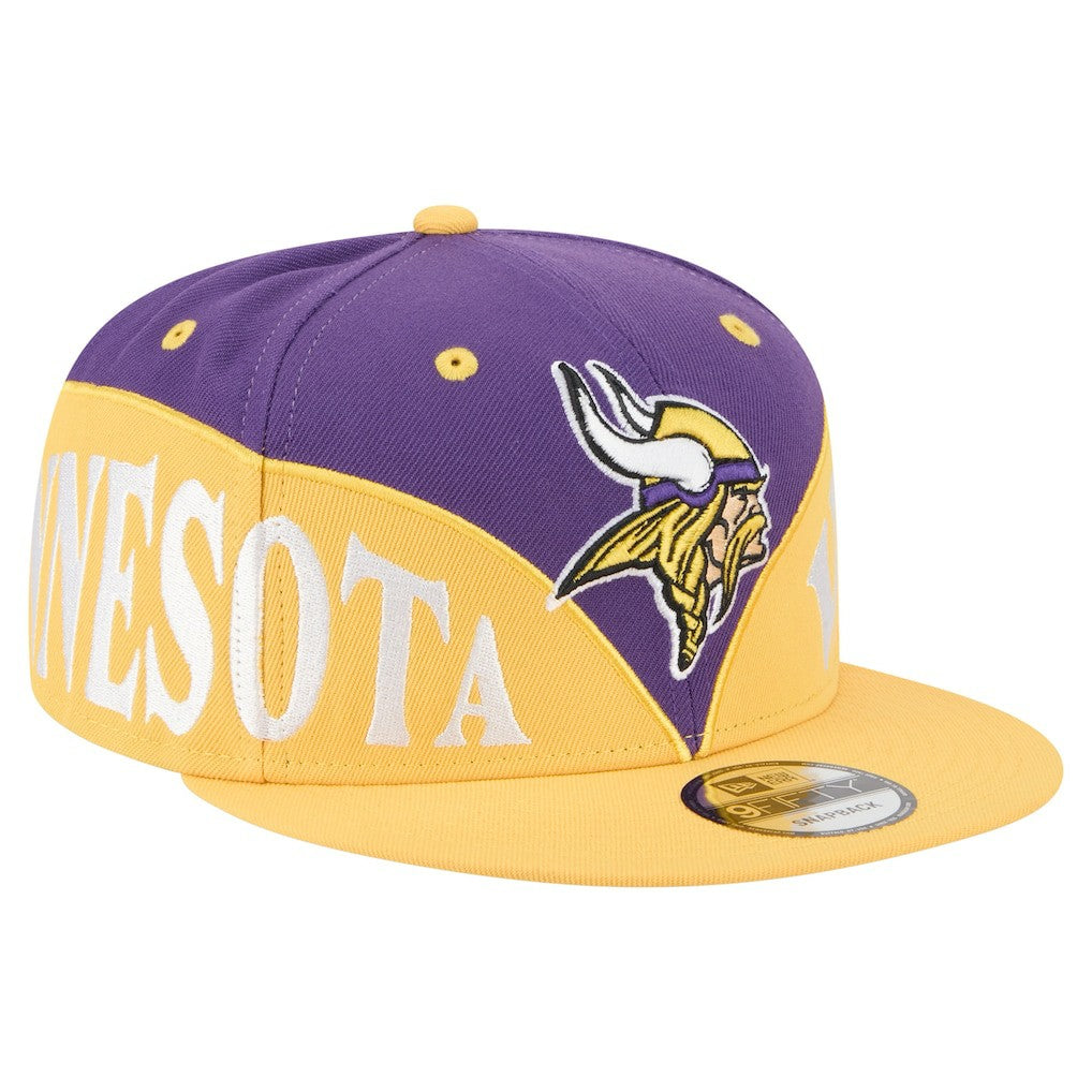Minnesota Vikings New Era Split 9FIFTY Snapback Hat