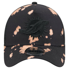 Miami Dolphins New Era Bleached 9FORTY A-Frame Adjustable Hat