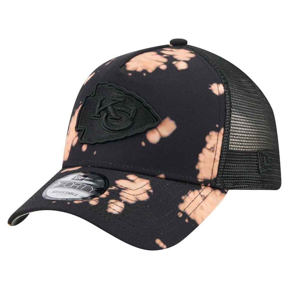 Kansas City Chiefs New Era Bleached 9FORTY A-Frame Adjustable Hat