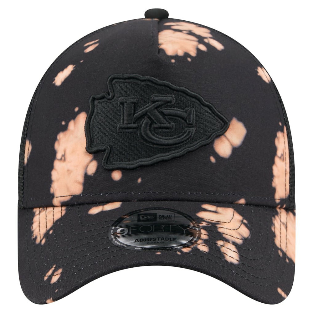 Kansas City Chiefs New Era Bleached 9FORTY A-Frame Adjustable Hat