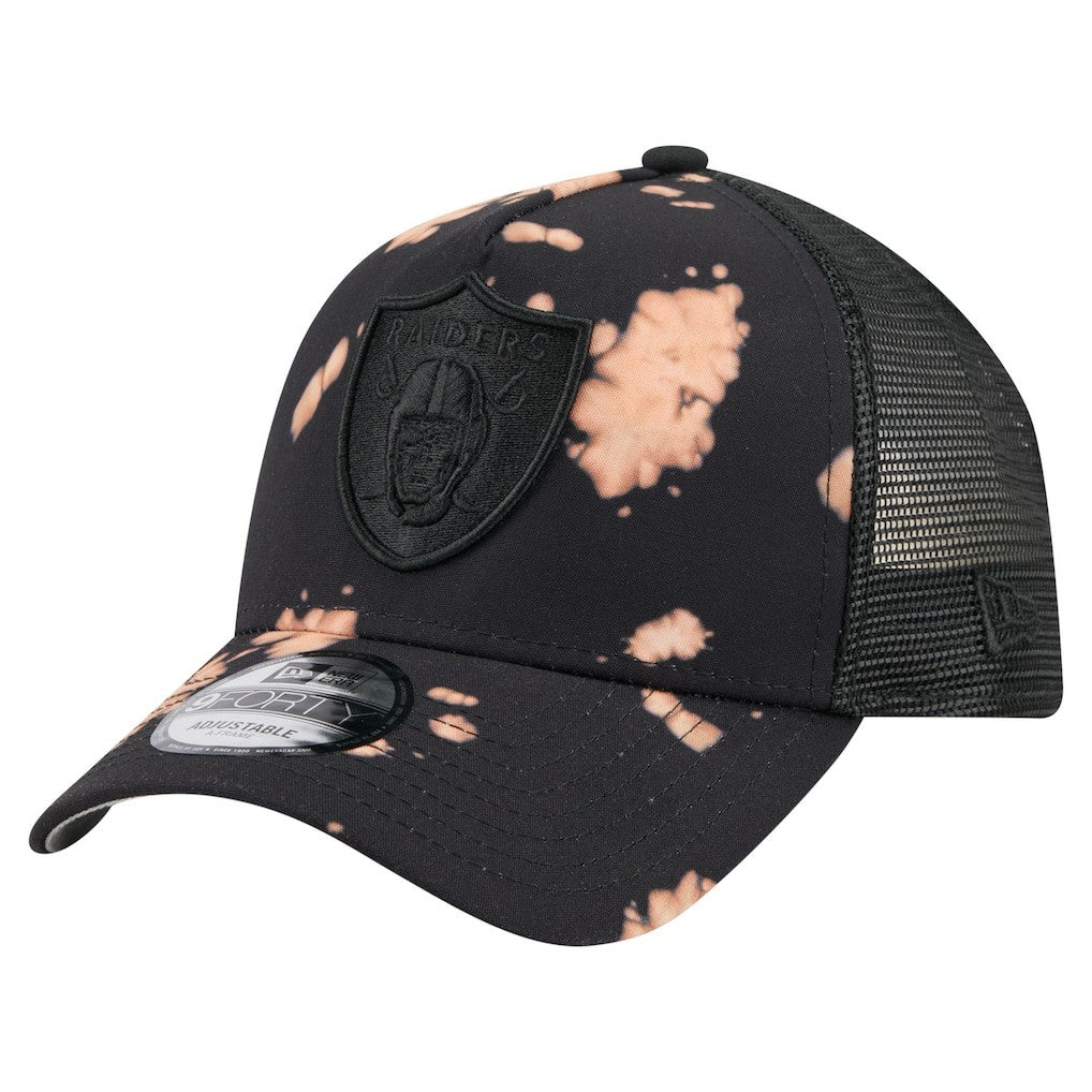 Las Vegas Raiders New Era Bleached 9FORTY A-Frame Adjustable Hat