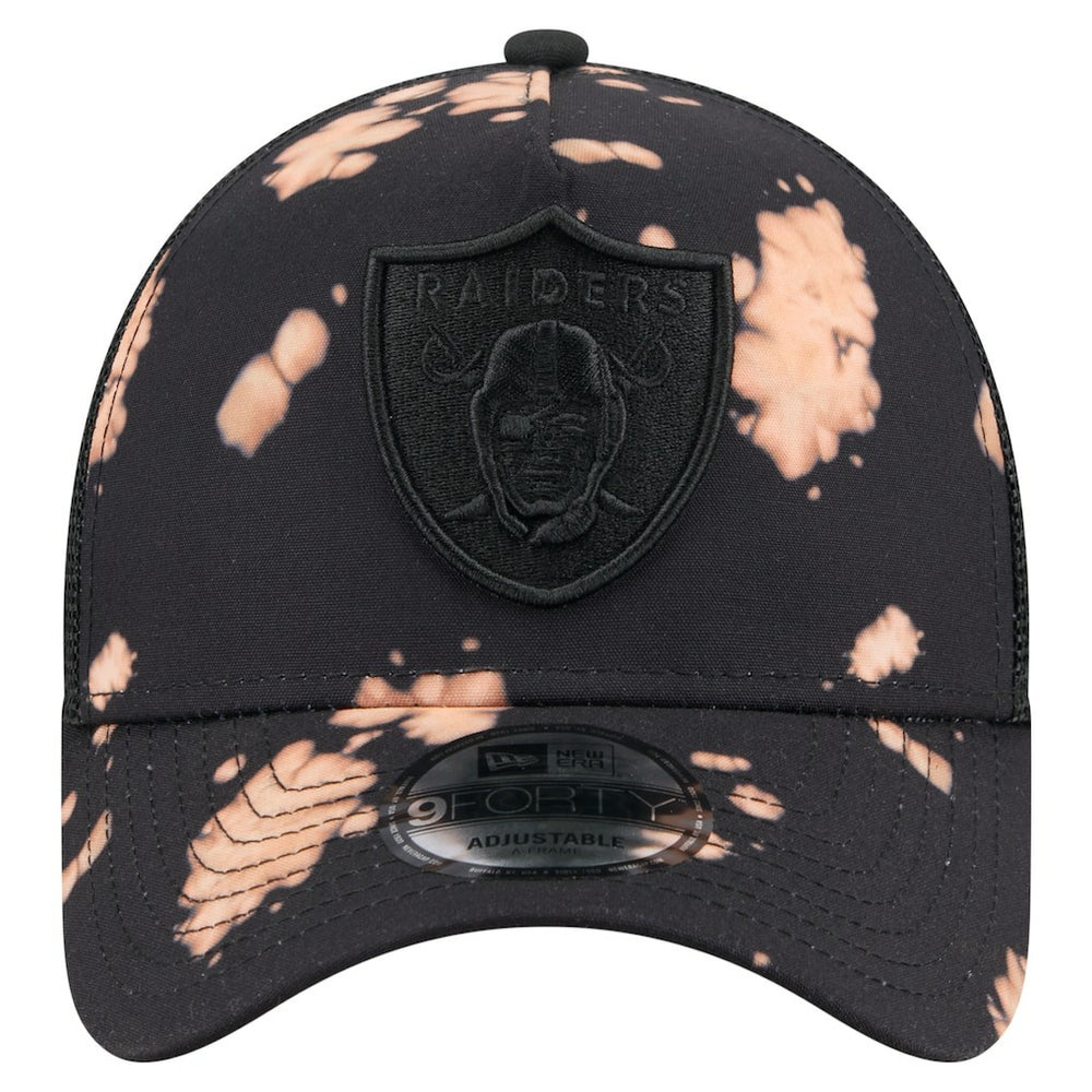 Las Vegas Raiders New Era Bleached 9FORTY A-Frame Adjustable Hat