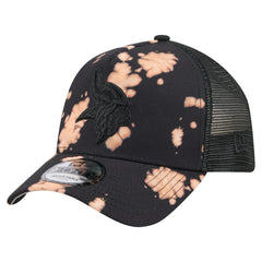 Minnesota Vikings New Era Bleached A-Frame 9FORTY Trucker Adjustable Hat