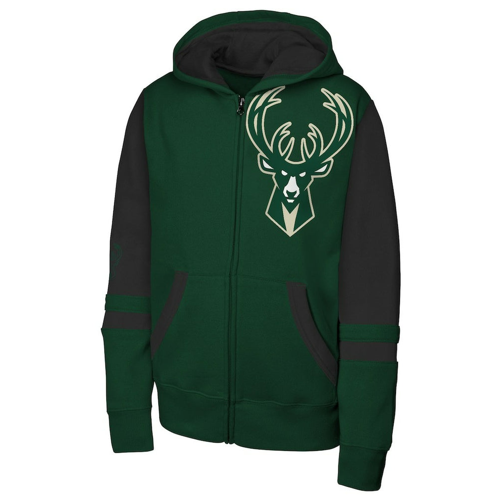 Milwaukee Bucks Outerstuff Youth Straight to the League Full-Zip Hoodie Online