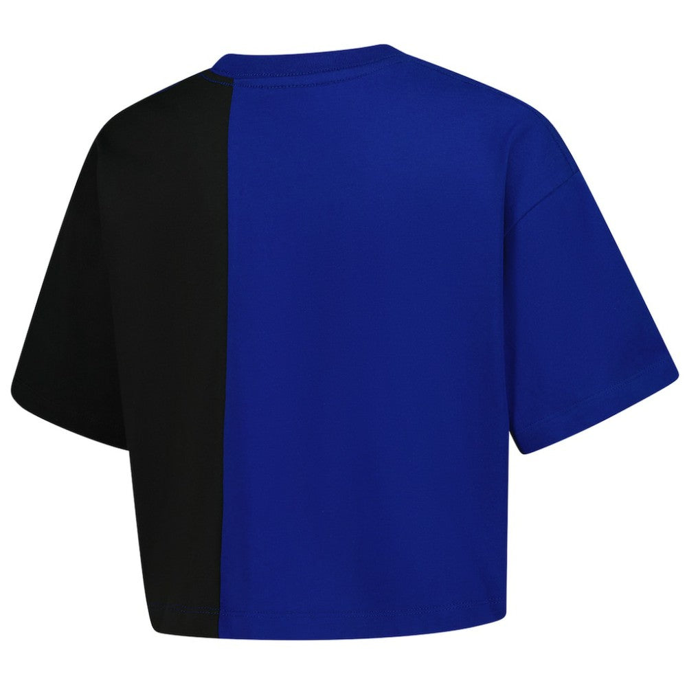 Chicago Cubs New Era Women's Upcycled Colorblocked Boxy Cropped T-Shirt | MLB New